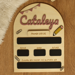 Placa Primer y Último Día de Cole