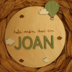 Set Placas Cumplemes Globo Aerostático