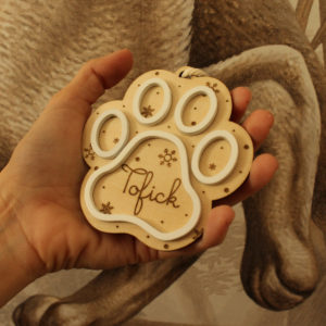 Bola de Navidad Copos de Nieve Gato o Perro