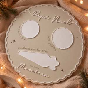 Bandeja Papá Noel Personalizada Beige